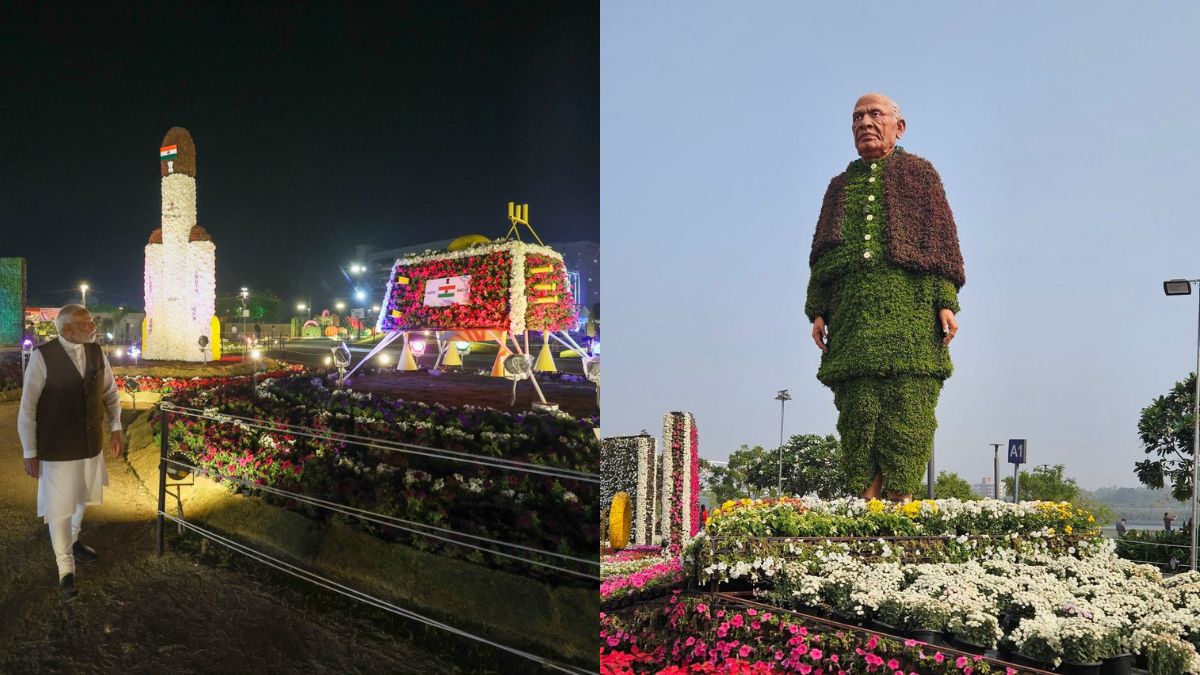 Chandrayaan-3 Replica, New Parliament Replica & More, Inside Ahmedabad Flower Show That PM Modi Visited
