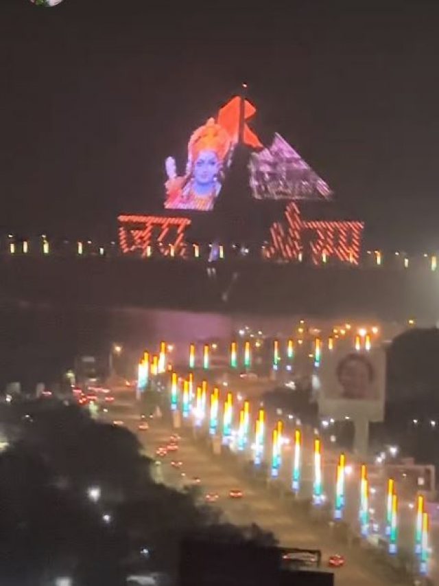 “What A Way To Come Back Home”, Karan Kundrra Admires Bandra-Worli Sea Link Adorned With Jai Shree Ram