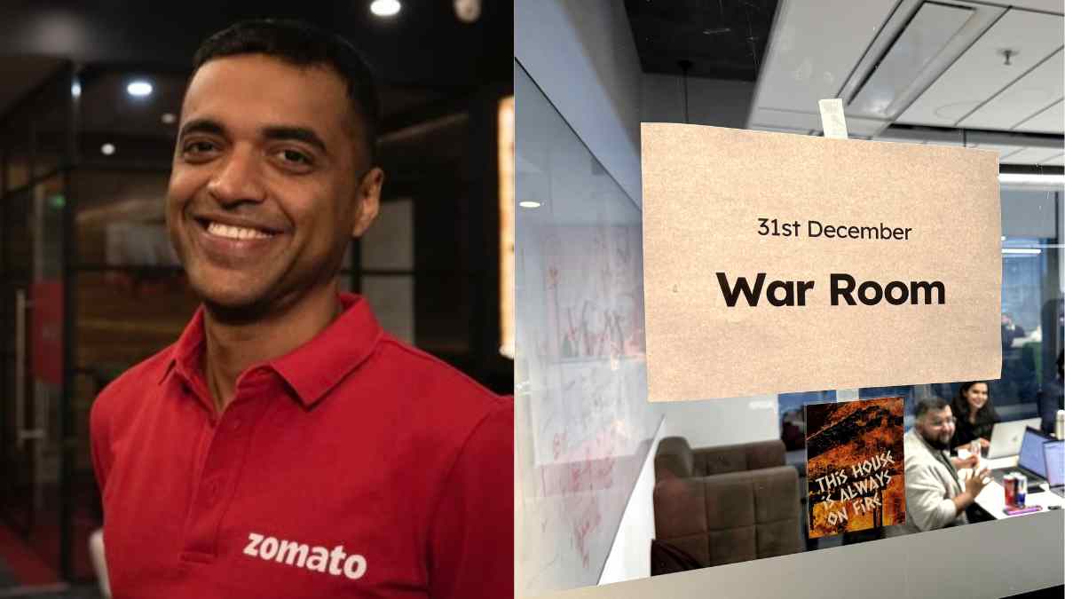 Zomato CEO Slammed For “War Room” Pics On Dec 31; Netizens Ask, “Why Are They Working On A Sunday?”