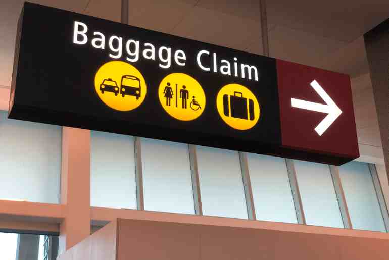 baggage claim within 30 minutes