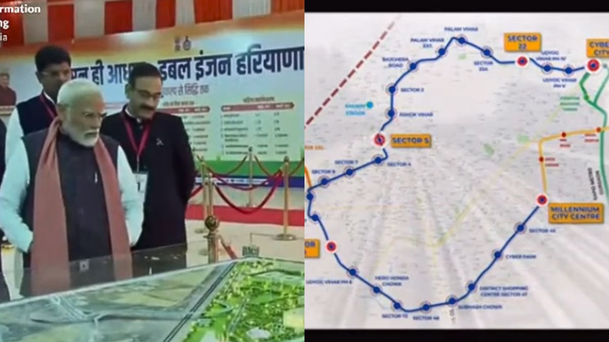 PM Narendra Modi Lays Foundation Stone For Gurugram Metro Rail Project Featuring 27 Stations; Details Inside