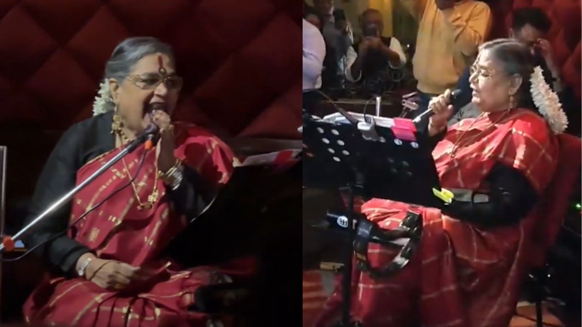 Legend Usha Uthup Sings ‘Flowers’ & ‘Skyfall’ In A Saree At Kolkata’s Trincas; Videos Go Viral