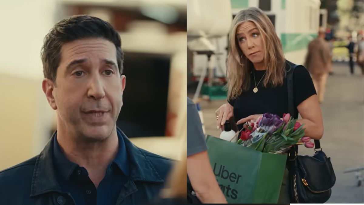 Uber Eats’s New Ad With Jennifer Aniston Forgetting Who David Schwimmer Is Cracking Us Up!