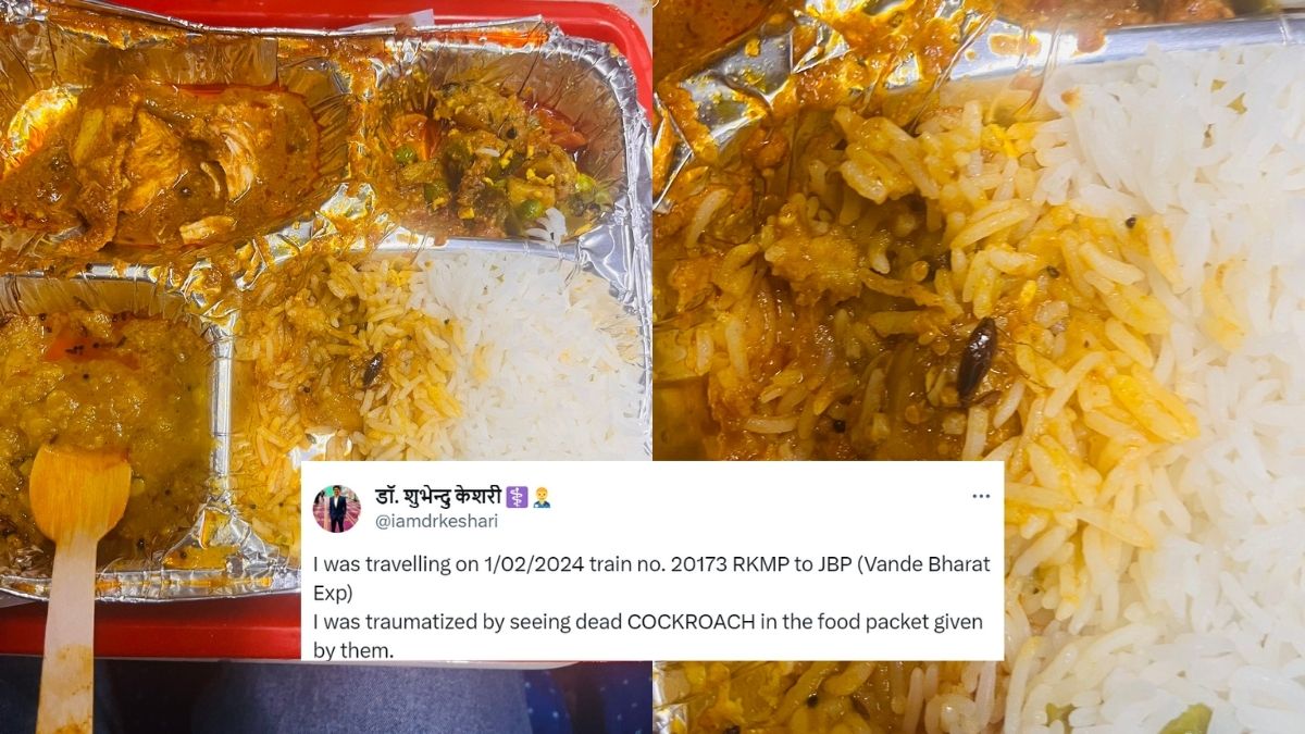 “I Was Traumatized,” Vande Bharat Passenger Finds Dead Cockroach In Food; IRCTC Responds