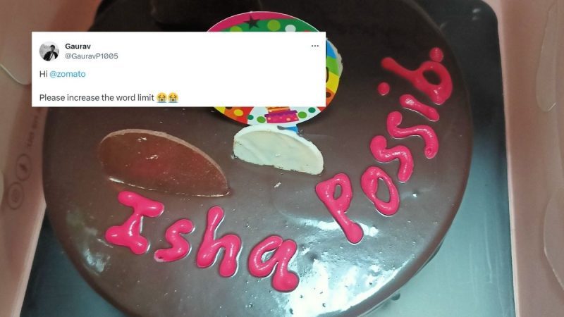 User Requests Zomato To Increase Message Word Limit After After Hilarious Cake Mistake; Netizens React