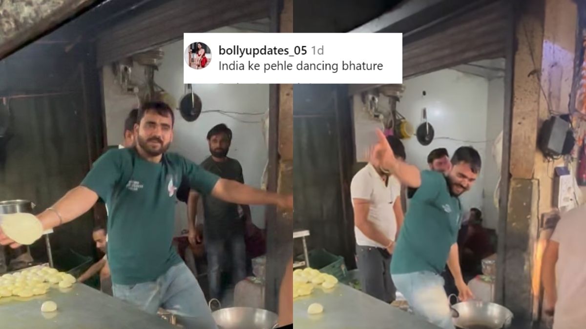 “India Ke Pehle Dancing Bhature,” Netizens React To Man Making Bhature While Dancing