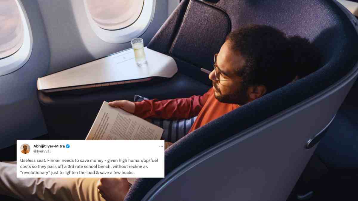 X User Slams Finnair’s New Non-Reclining Seats; Compares It To School Benches 