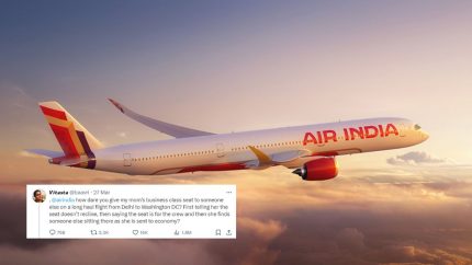 Air India Makes Elderly Woman Fly Economy Despite Business Class Ticket; Netizens Say, “Not An Isolated Incident”