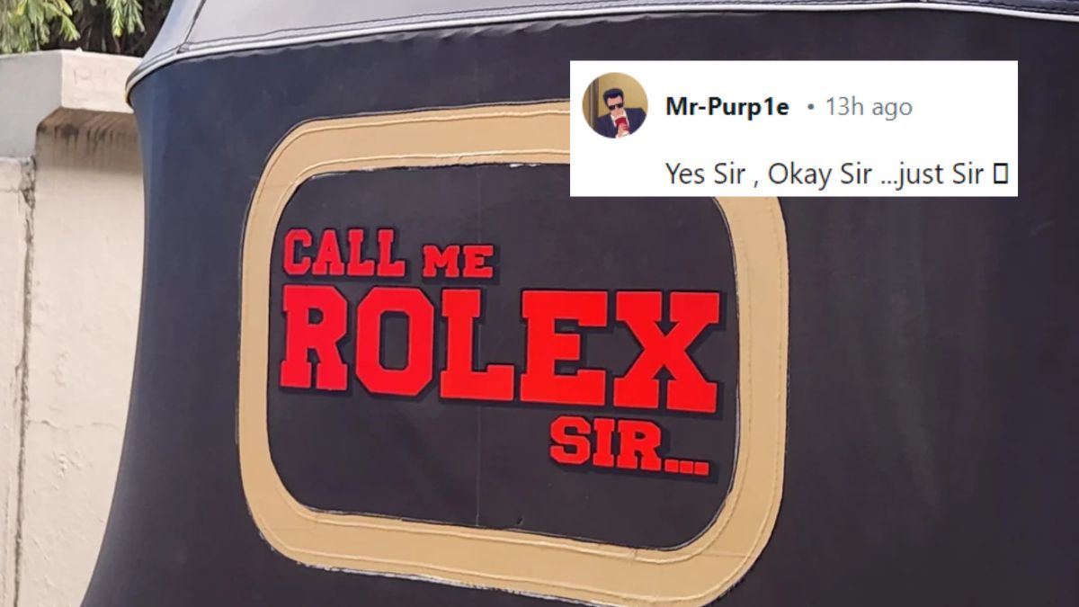 Bengaluru Auto Has “Call Me Rolex Sir” Poster. Redditors Like ‘Vikram’ Reference; Say, ‘Suriya Fan’