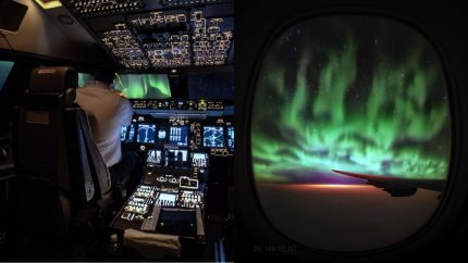 Witness The Aurora Borealis Captured By A Dutch Pilot Famous For Sharing Awe-Inspiring Pics From Cockpit