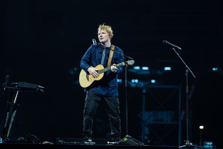 Ed Sheeran In Blue Kurta At Mumabi