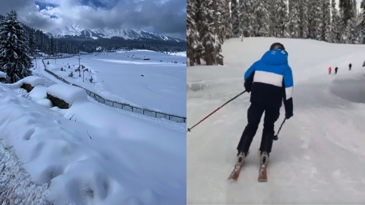 Watch: Gulmarg Receives Fresh 1.3-ft Snowfall; Sparks Ski Tourism Boom Again