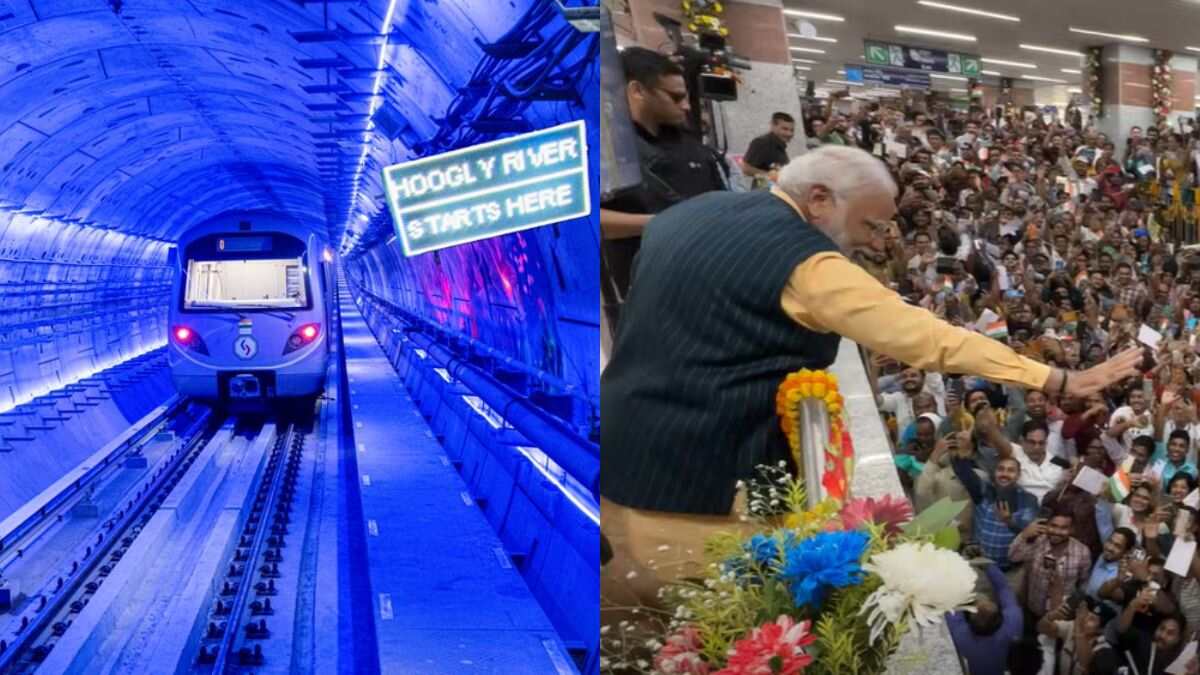 PM Modi Inaugurates India’s First-Ever Underwater Metro Service In Kolkata; Pics & Videos Inside