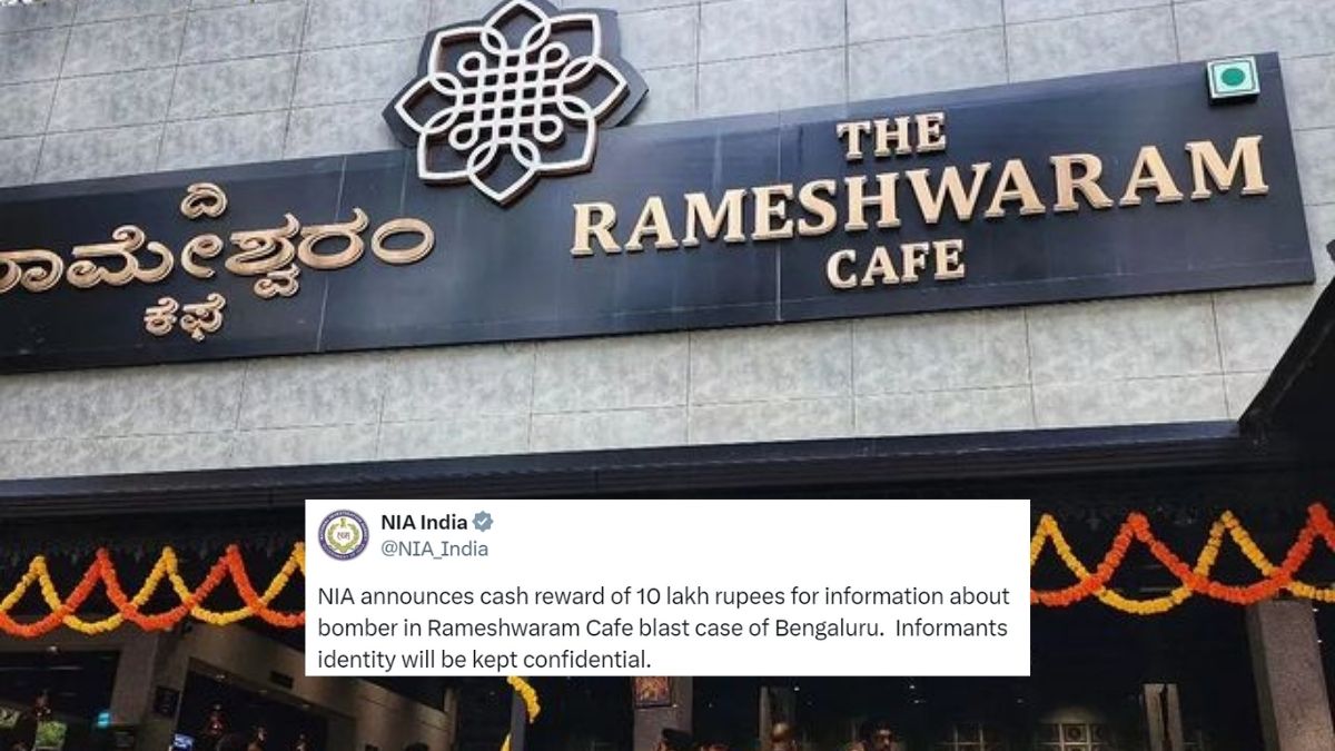 Rameshwaram Cafe Blast: NIA Announces ₹10 Lakh Reward For Information About Bomber