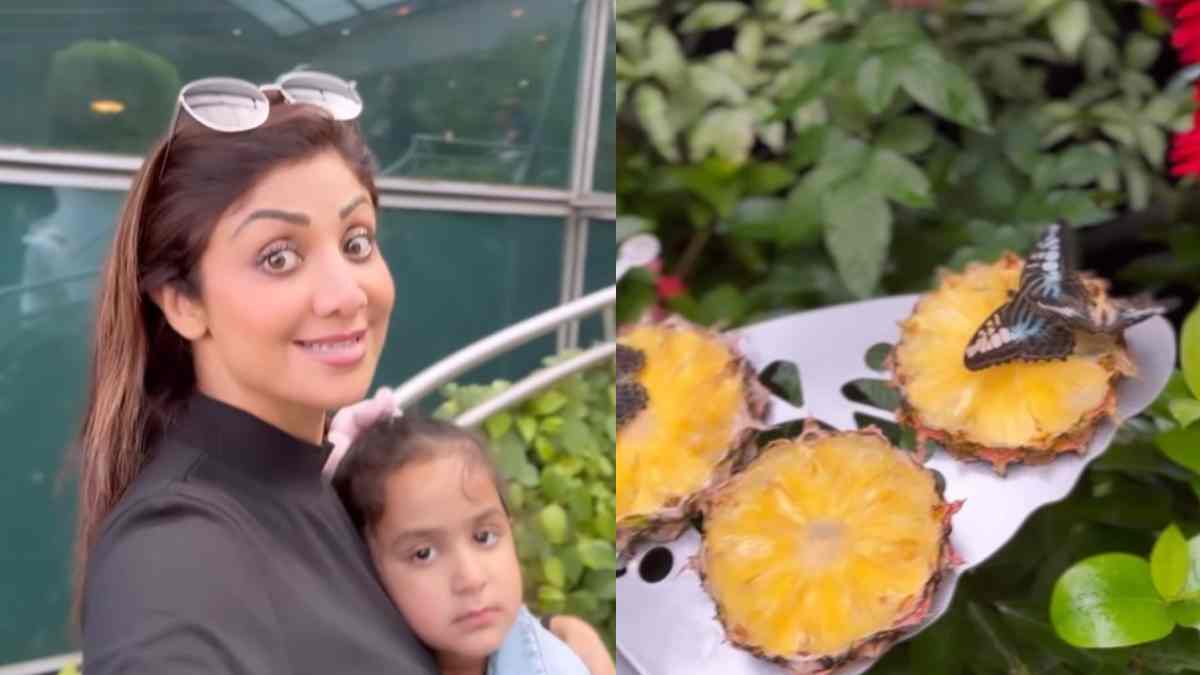 Shilpa Shetty Explores Butterfly Garden At Singapore’s Changi Airport With Fam; Calls It “Fab Feeling”