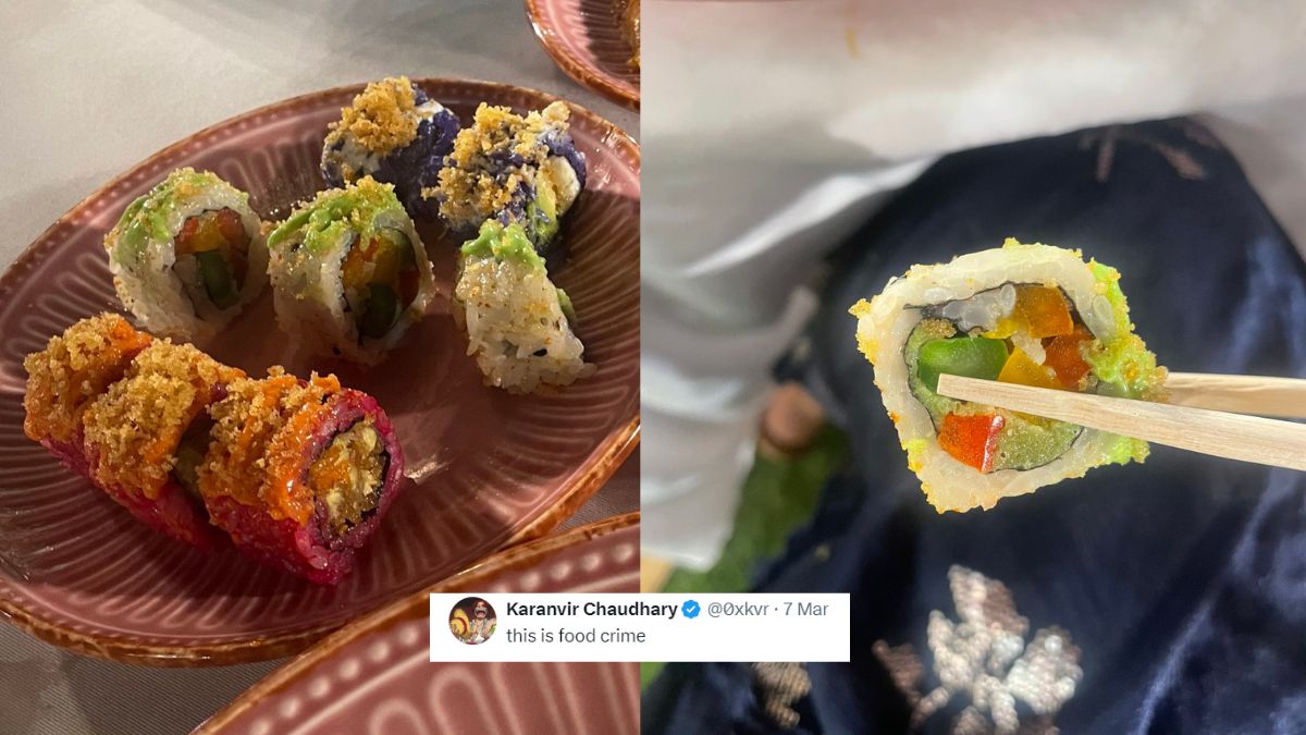 X User Shares Pics Of Jain Sushi At A Wedding; Internet Questions, “Is That Tutti Frutti Inside The Sushi?!”
