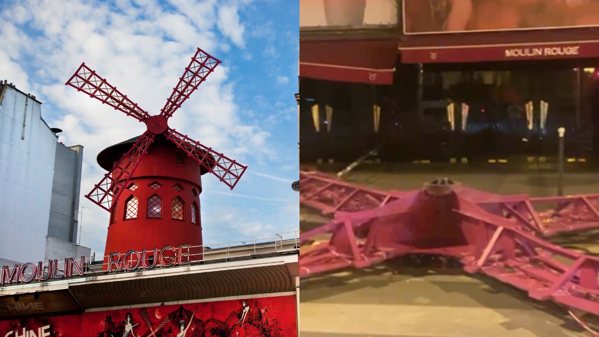 Paris: Blades Of Famous Moulin Rouge Windmill Break & Collapse; No Injuries Reported
