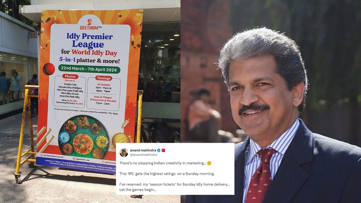 Anand Mahindra Lauds Restaurant’s ‘Idly Premier League’ Campaign; Says, “I’ve Reserved My ‘Season Tickets’”