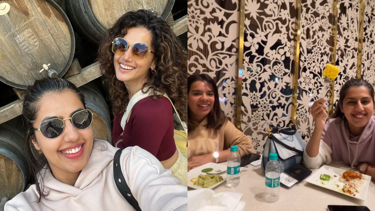 Taapsee Pannu And Sister Shagun’s Fitness Convo Ends With Them Gobbling Dhokla & Chaat! #Relatable