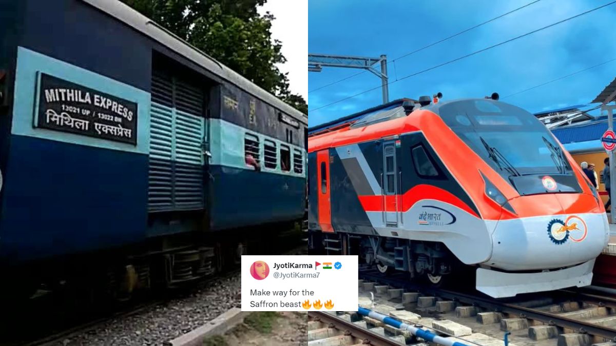 X User Posts Video Comparing Speed Of Vande Bharat With Mithila Express, Can You Guess Which One Won?