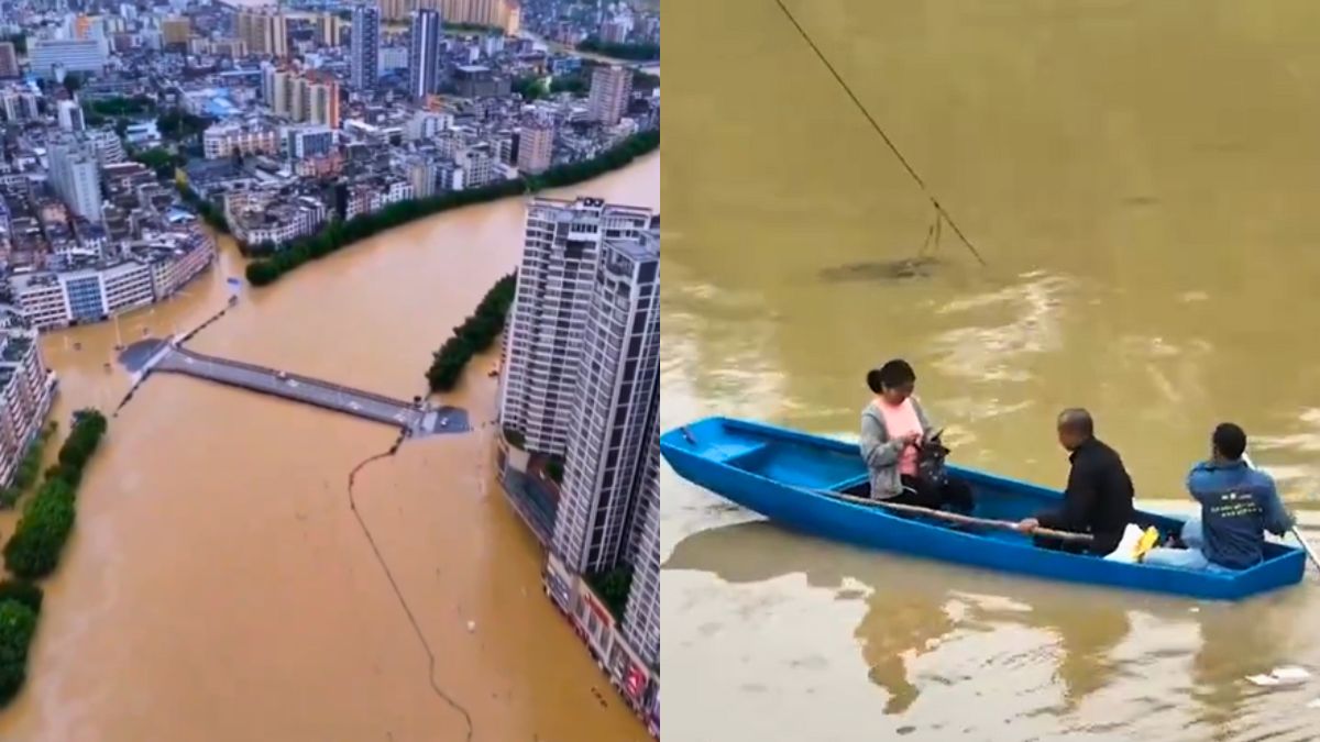 Floods In Southern China: Over 110,000 People Evacuated While Others Rely On Lifeboats To Avoid Drowning
