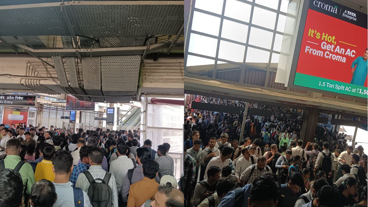 No, This Is Not Dadar Or Kurla, This Is Ghatkopar Metro & It Was Flooded With People Due To Delayed Services!