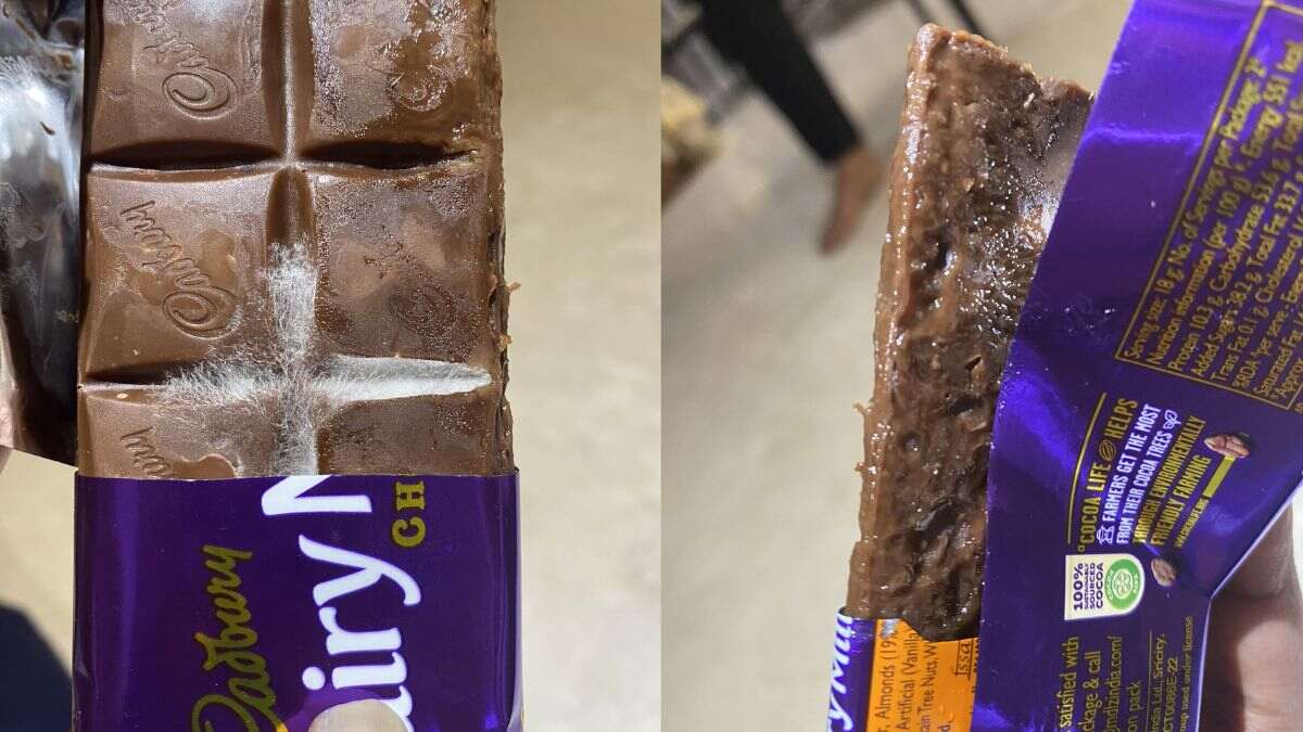 Hyderabad Resident Finds Fungus In Cadbury Dairy Milk Before Expiry; Netizens Say, “You Got Cotton Candy Inside”
