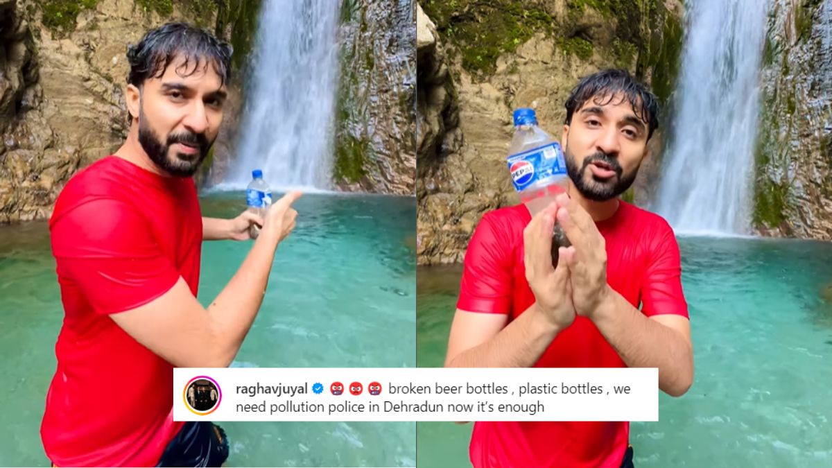 “Please, Gandagi Matt Kijiye,” Requests Raghav Juyal After Finding Plastic Bottles Near Waterfall In Dehradun; Netizens React