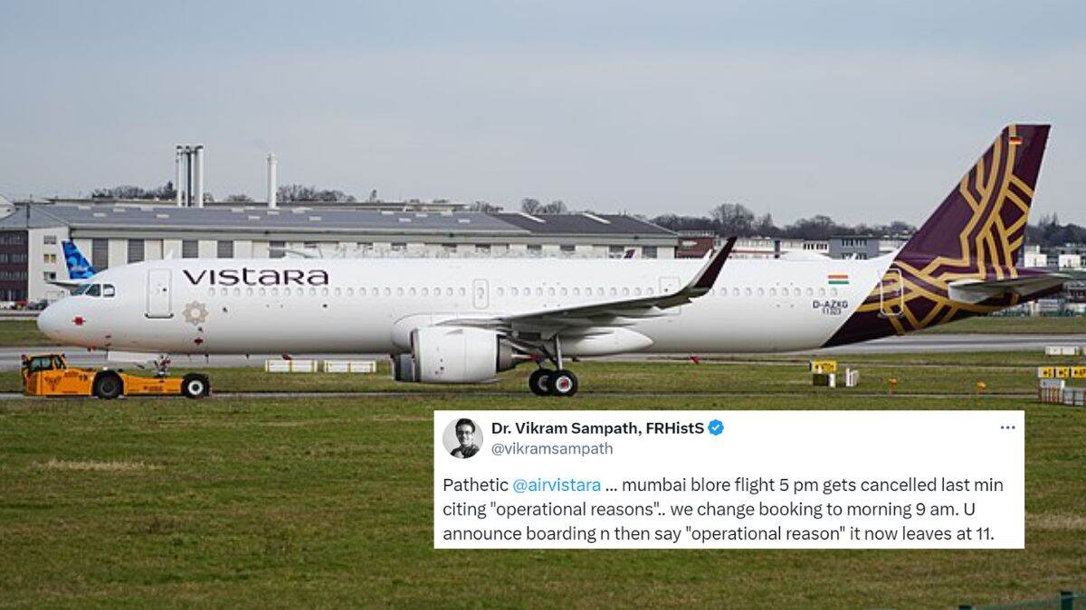 X User Rants How Vistara Cancels Mumbai-Bengaluru Flight Last Minute; Calls Airline “Pathetic”