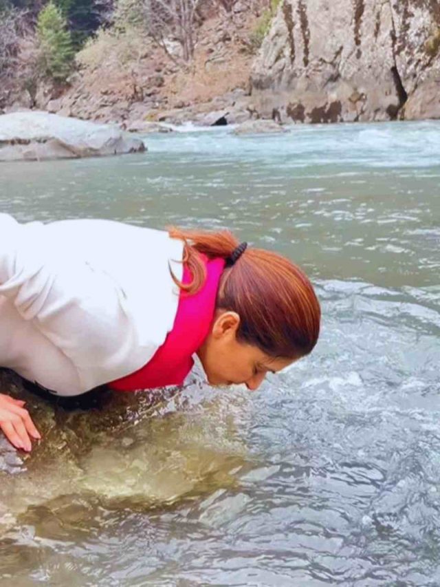 From Iced Facial Dip To Snowball Fight, Inside Bhagyashree’s Kashmir Vacay