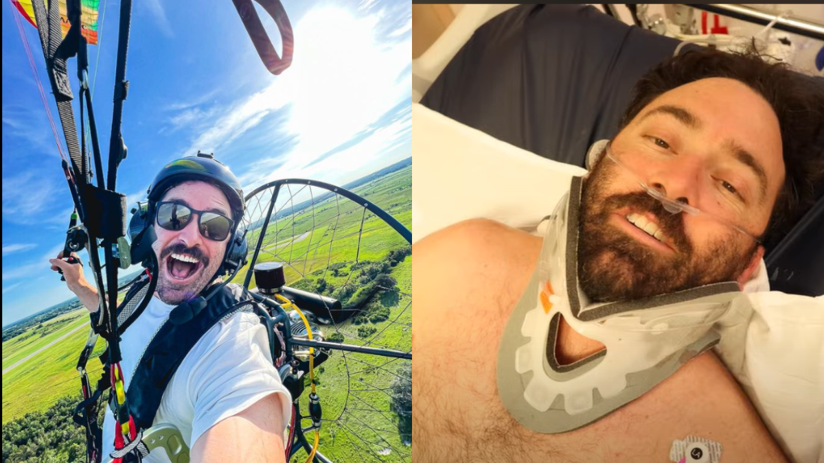 “My Arm Is Totally Snapped,” Paramotor Pilot & YouTuber Anthony Vella Falls From 85 Ft; Hospitalised