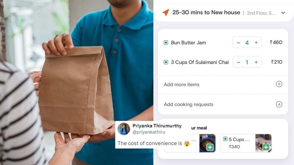 1 Bun Butter Jam For ₹115 On Swiggy VS ₹45 Offline; User Complains About Higher Prices On Swiggy