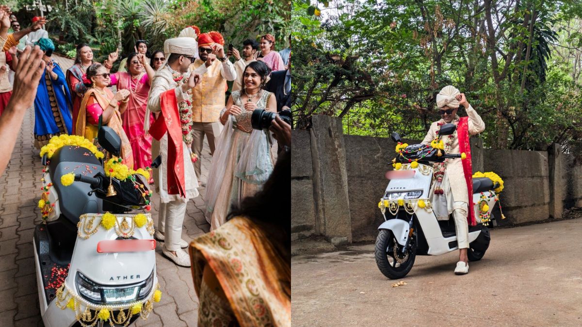 Groom Ditches Horse For Electric Scooter At Baraat; Internet Calls It “Just Bengaluru Things!”