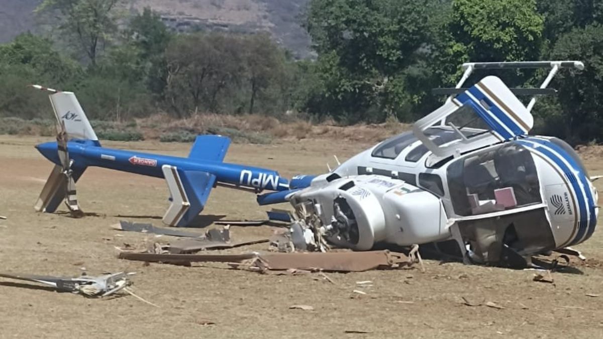 Private Helicopter Crashes In Maharashtra; Two Pilots Injured While Trying To Escape The Crash