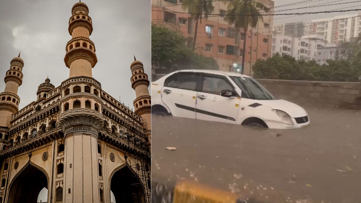 Amidst Relief From Heat, Hyderabad’s Streets Fill With Traffic Jams And Waterlogged Roads