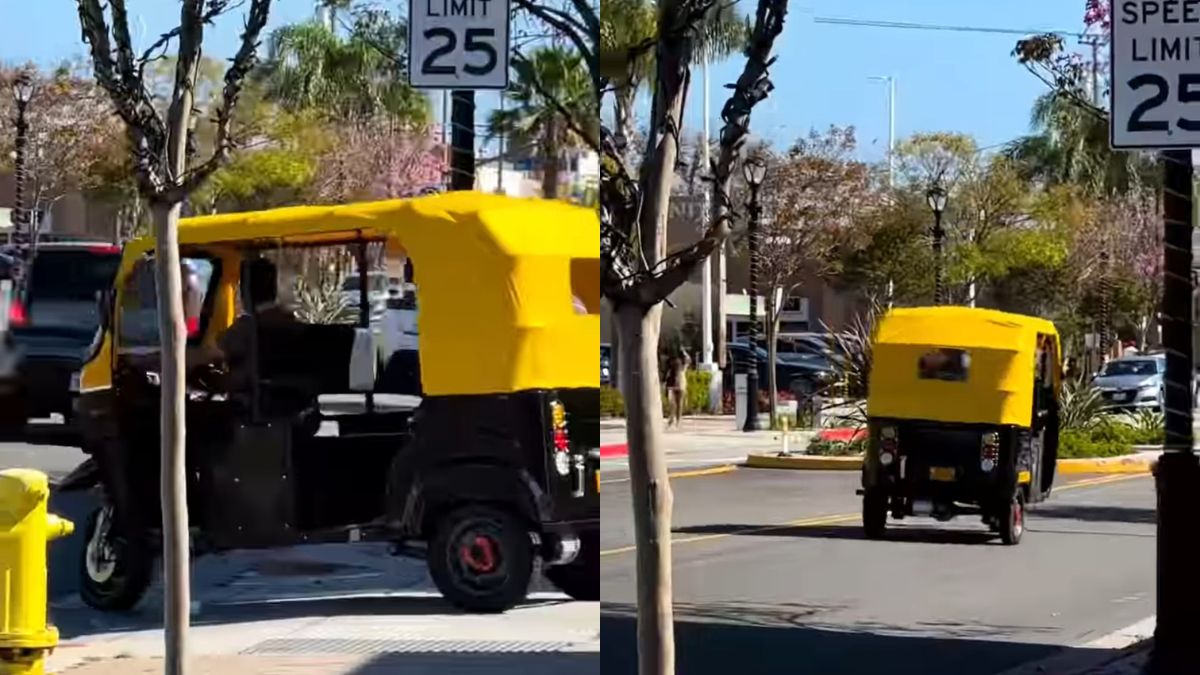 Viral Video Shows An Auto-Rickshaw In The Streets Of California; Netizens Say “Kidhar Jaana Hai? Nahi Jayega.”