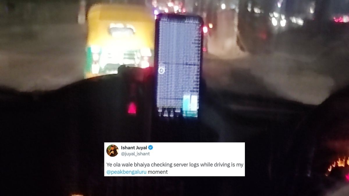 “Accidents Hote Rahenge,” Netizens React To Bengaluru Cab Driver Checking Server Logs While Driving