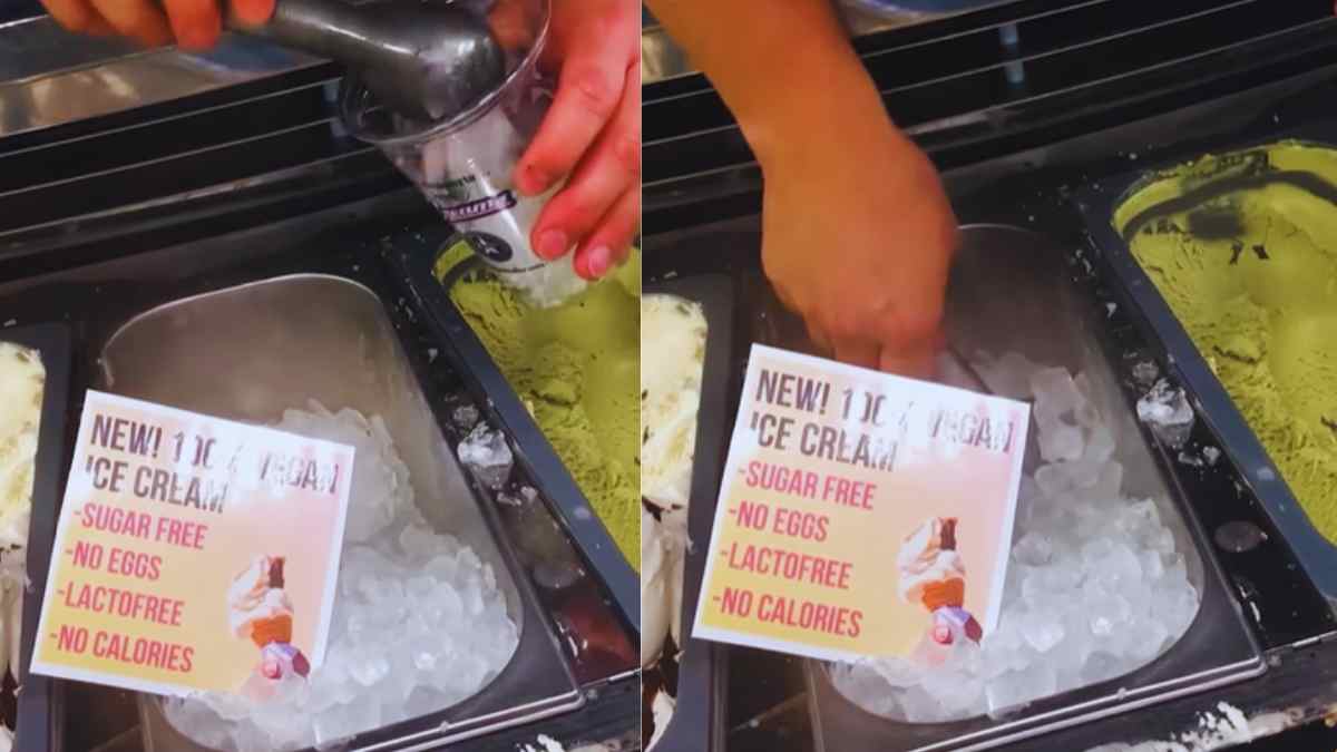 Ice Cream Shop Serves Ice Cubes Labelling It “100% Vegan Ice Cream”; Netizens Say, “It’s Gluten-Free & Taste-Free Too”
