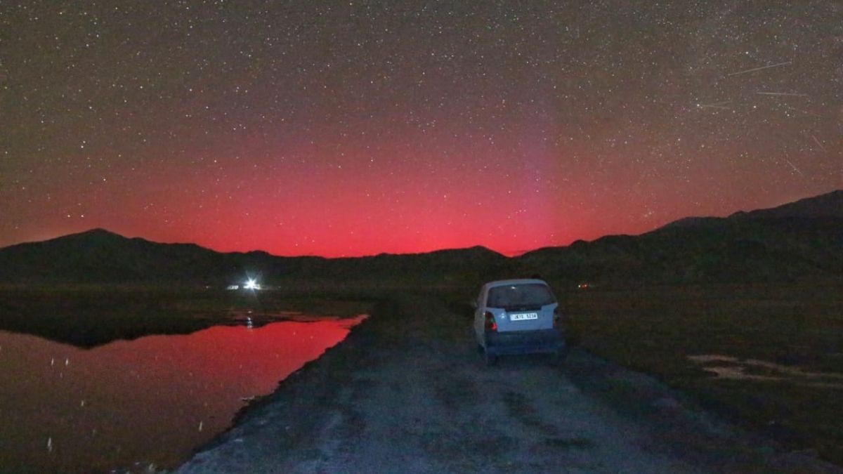 Crimson-Hued Aurora Illuminates Ladakh Night Sky After Solar Storm Hits Earth; Hanle Observatory Shares Pic