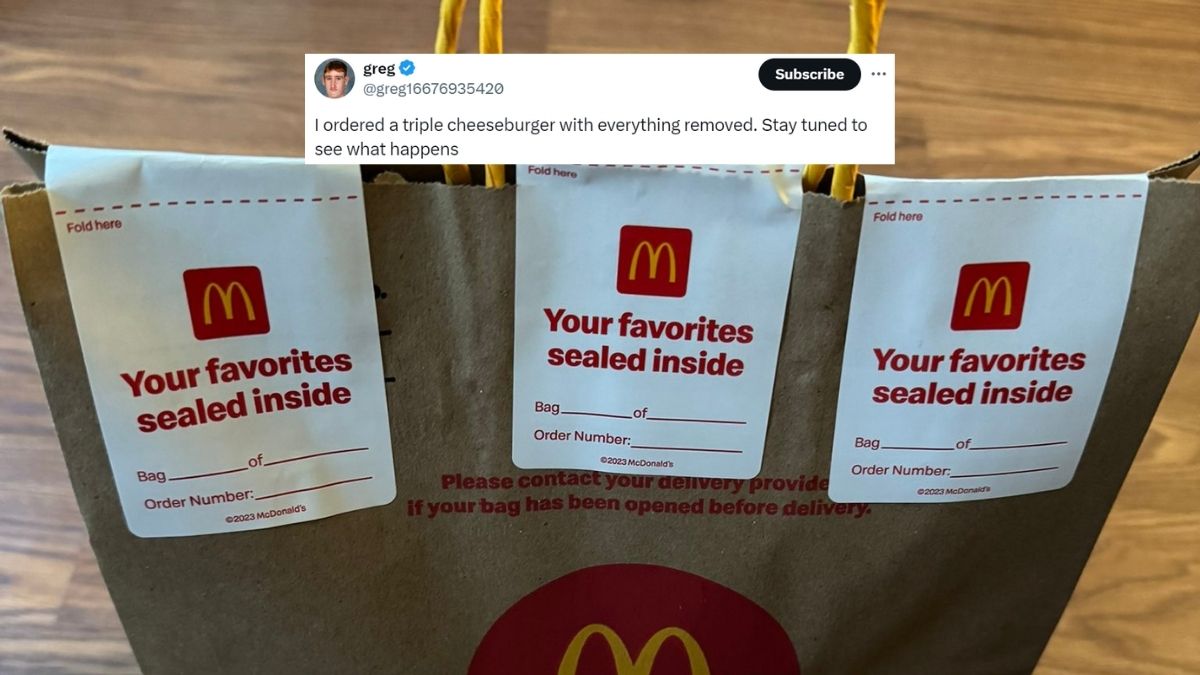 Man Orders McDonald’s Burger With “Everything Removed;” Here’s What Happened Next