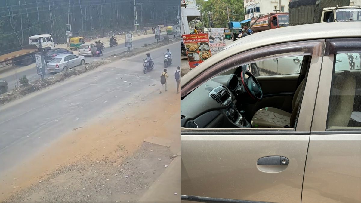 Bengaluru Road Rage: Biker On Sarjapur Rd Smashes Car’s Window After Failing To Overtake; Watch