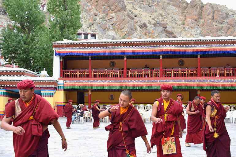 monks dancing