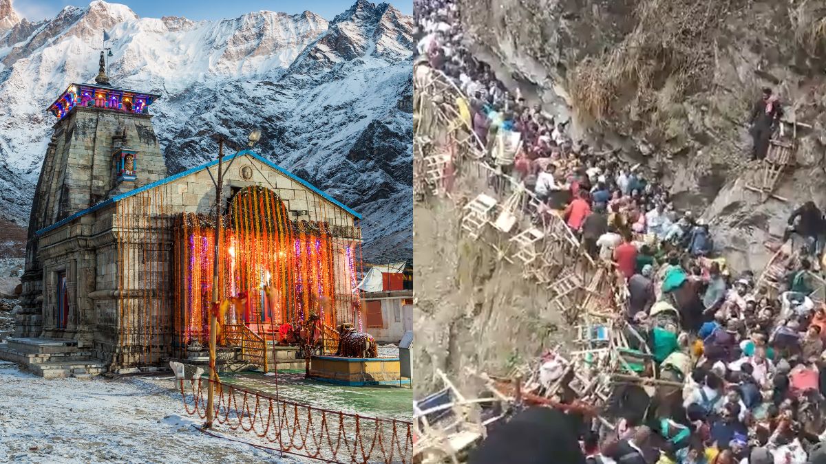 Char Dham Yatra Sees Record Rush With 24.6 Lakh Visitors In Just 40 Days; Devotees Seen Crowding On Hillside Path In Yamunotri