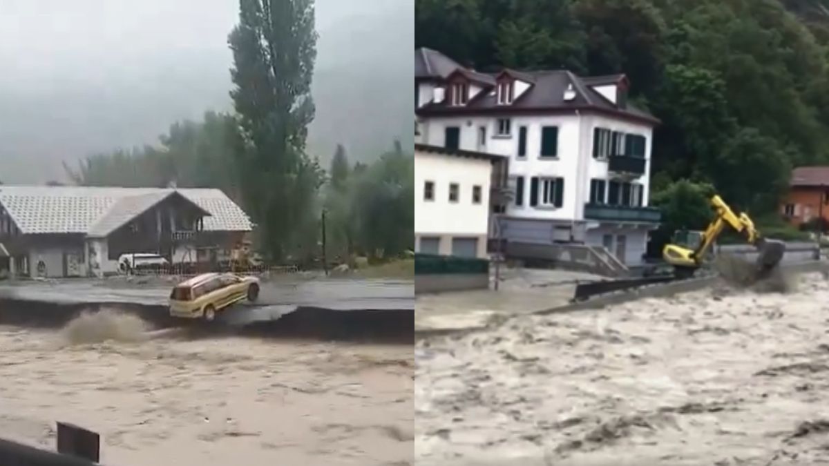 Switzerland: Heavy Rainfall Causes Floods & Landslides; Temporarily Disrupts Rail Services In Zermatt