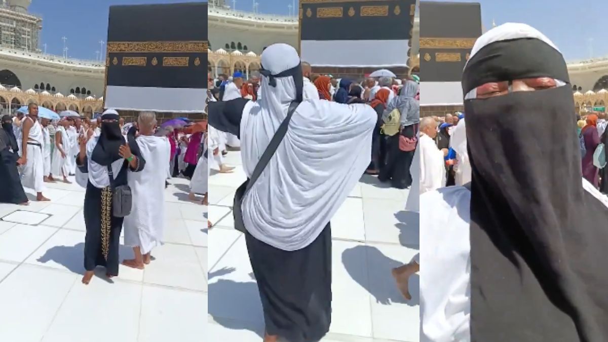Furious Netizens React To African Burqa-Clad Woman Dancing In Front Of Kaaba, Saying “This Is No Way Acceptable”