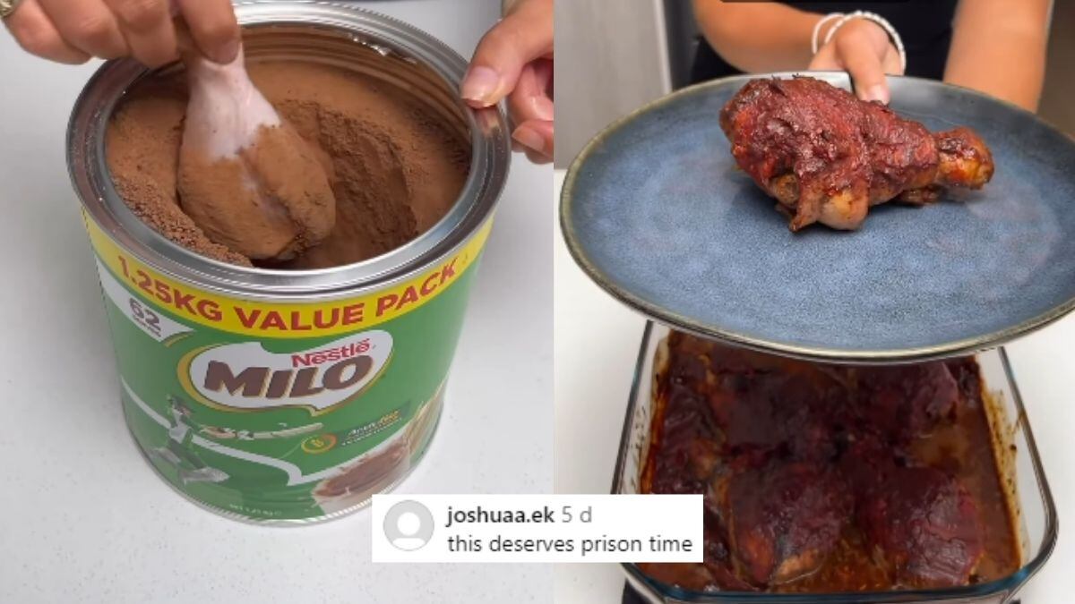 Woman Dips Chicken In Milo, Cooks Chocolate Flavoured Chicken; Netizens Say, “This Deserves Prison Time”