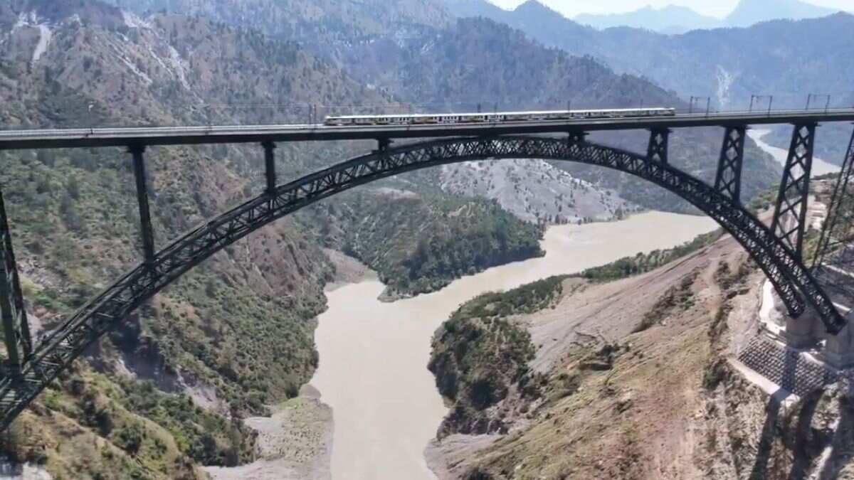 Yoga Day: Anand Mahindra Lauds 1st Train Crossing Chenab Bridge; Says, “Infrastructure Stretching Itself Towards Skies”