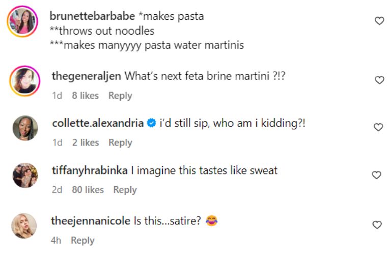 Pasta Water Martini