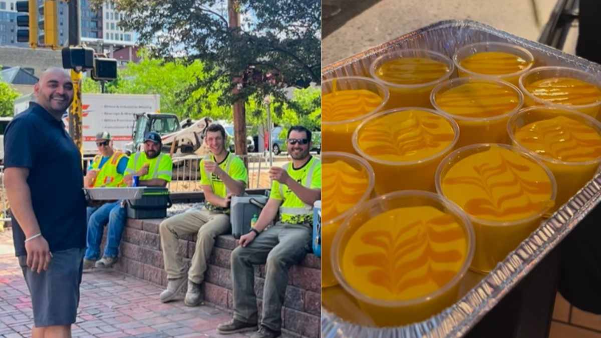 Indian Restaurant In Minneapolis Treats Construction Workers To Mango Lassi; Wins Hearts With Kind Gesture