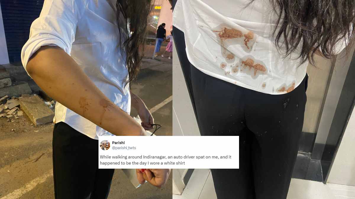 Bengaluru Woman Alleges Auto Driver Spat On Her, Shares Pics Of Paan-Stained Shirt; Netizens Appalled